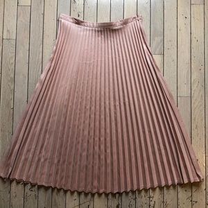 Do+Be pink pleated midi skirt